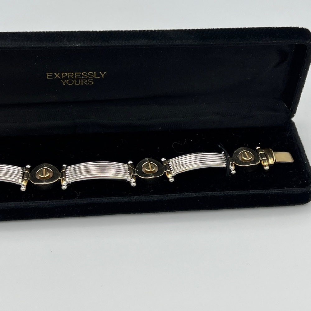 ❤️❤️ SOLD ❤️❤️ 14K Solid Gold 47.88g 8" Long Bracelet Custom Made TwoTone - Picture 14 of 17